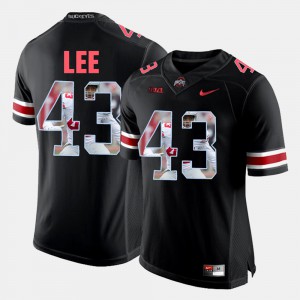 Ohio State Buckeye #43 For Men Darron Lee Jersey Black Pictorial Fashion Stitched 120591-669