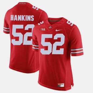 Ohio State Buckeye #52 Mens Johnathan Hankins Jersey Scarlet Embroidery Alumni Football Game 394016-841