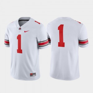 Ohio State #1 Mens Jersey White Player Game College Football 979635-629