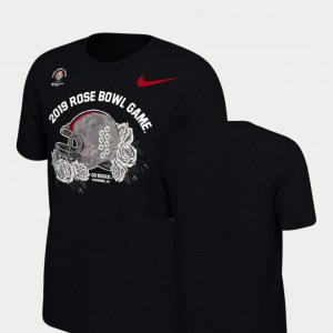 Ohio State Buckeye Men T-Shirt Black Embroidery 2019 Rose Bowl Bound Helmet 989070-865
