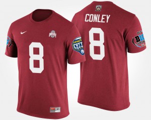 Ohio State #8 For Men's Gareon Conley T-Shirt Scarlet College Bowl Game Big Ten Conference Cotton Bowl 818299-978