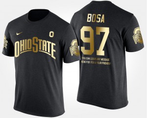 OSU #97 Mens Joey Bosa T-Shirt Black Short Sleeve With Message Gold Limited Stitch 700984-607
