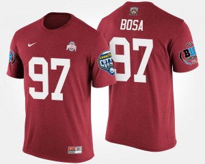 Ohio State Buckeye #97 For Men's Joey Bosa T-Shirt Scarlet Official Bowl Game Big Ten Conference Cotton Bowl 828047-827