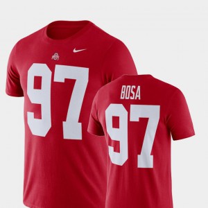 Ohio State Buckeye #97 Men's Joey Bosa T-Shirt Scarlet Embroidery Football Performance 591753-140