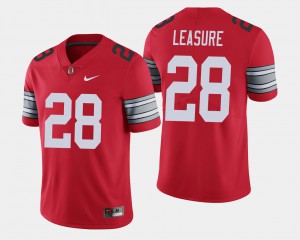 Buckeye #28 For Men Jordan Leasure Jersey Scarlet Stitched 2018 Spring Game Limited 287220-236