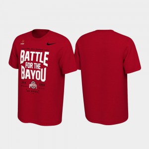 Ohio State Buckeye Men's T-Shirt Scarlet High School 2019 College Football Playoff Bound Battle For The Bayou 117315-905