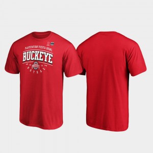 Ohio State Buckeyes Mens T-Shirt Scarlet Tackle 2019 Fiesta Bowl Bound College 791877-806