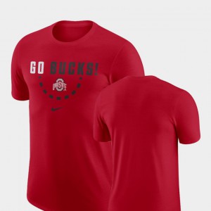 Ohio State Mens T-Shirt Scarlet Basketball Team Embroidery 122409-794