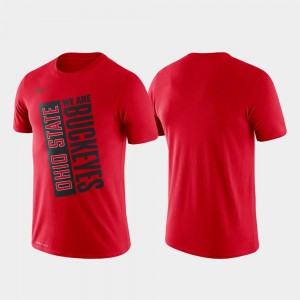 Buckeyes Mens T-Shirt Scarlet Basketball Performance Just Do It College 440734-720