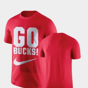 Ohio State Buckeyes Men's T-Shirt Scarlet College Performance Legend Franchise 462840-889