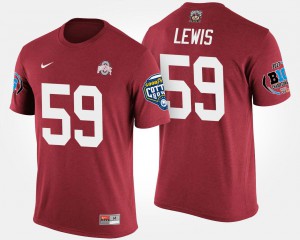 OSU #59 Mens Tyquan Lewis T-Shirt Scarlet Stitched Big Ten Conference Cotton Bowl Bowl Game 897530-184