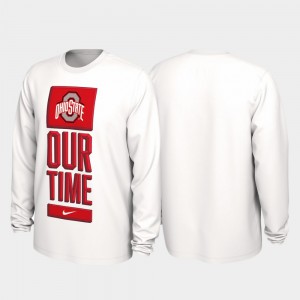 Ohio State For Men T-Shirt White Our Time Bench Legend 2020 March Madness Embroidery 115920-852