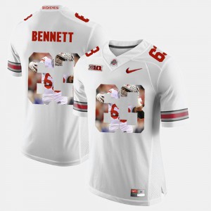 Buckeye #63 For Men Michael Bennett Jersey White Embroidery Pictorial Fashion 767517-169