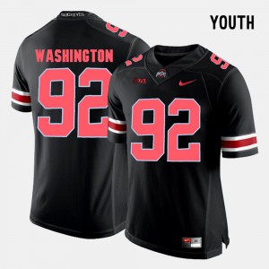 Ohio State Buckeyes #92 Youth(Kids) Adolphus Washington Jersey Black Embroidery College Football 687629-884