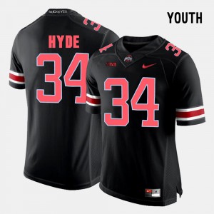 Ohio State Buckeyes #34 For Kids CameCarlos Hyde Jersey Black High School College Football 886828-594