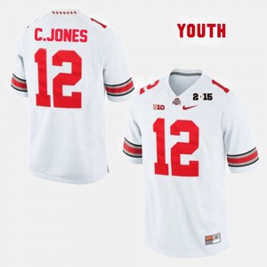 Ohio State Buckeyes #12 Youth(Kids) Cardale Jones Jersey White Alumni College Football 582165-490