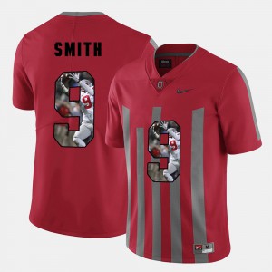 Buckeyes #9 Mens Devin Smith Jersey Red Official Pictorial Fashion 488374-625