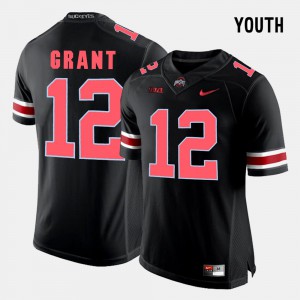 Ohio State #12 Youth(Kids) Doran Grant Jersey Black Stitched College Football 735406-761
