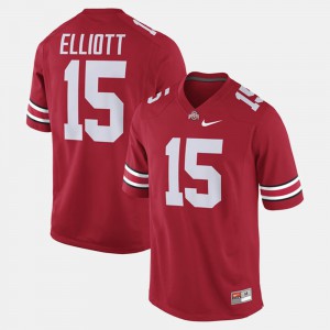 Buckeyes #15 For Men's Ezekiel Elliott Jersey Scarlet Alumni Football Game Stitched 777435-721