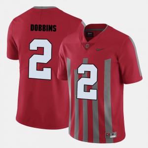 Ohio State #2 Mens J.K. Dobbins Jersey Red Embroidery College Football 469023-442