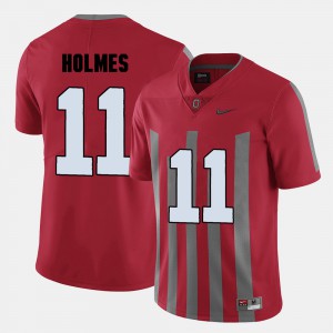 Buckeyes #11 Men Jalyn Holmes Jersey Red Embroidery College Football 624896-469