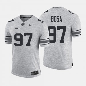Ohio State #97 For Men's Nick Bosa Jersey Gray Gridiron Limited Gridiron Gray Limited High School 467282-196