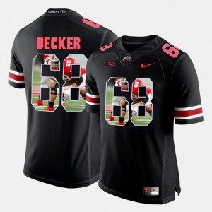 Ohio State #68 Men Taylor Decker Jersey Black Embroidery Pictorial Fashion 894011-565