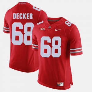OSU Buckeyes #68 Men Taylor Decker Jersey Scarlet Stitched Alumni Football Game 733562-247