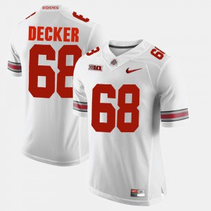 Buckeyes #68 For Men Taylor Decker Jersey White Stitched Alumni Football Game 414459-280