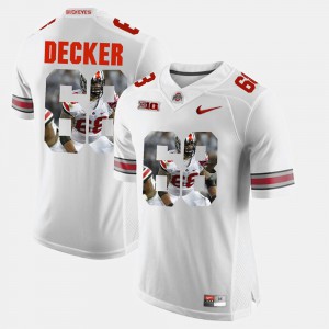 Ohio State #68 For Men's Taylor Decker Jersey White College Pictorial Fashion 836755-810
