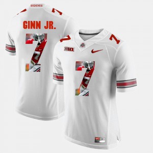 Buckeye #7 Mens Ted Ginn Jr. Jersey White Official Pictorial Fashion 388082-492