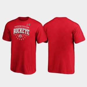 OSU Buckeyes Youth T-Shirt Scarlet Stitch 2019 Fiesta Bowl Bound Tackle 785585-865